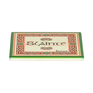 CL-109-422 Cork-Backed Ceramic Irish Coaster, Slainte Creative Irish Gifts
