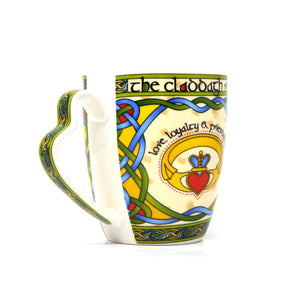 Irish Claddagh Mug with Heart Shaped Handle Creative Irish Gifts
