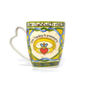 Irish Claddagh Mug with Heart Shaped Handle Creative Irish Gifts
