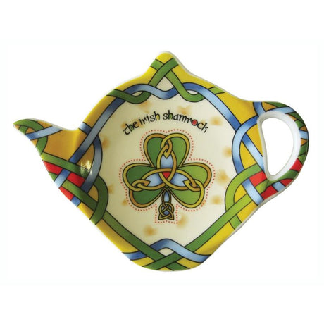  Colorful Bone China Mug with Irish Shamrock Tea Bag Holder Creative Irish Gifts