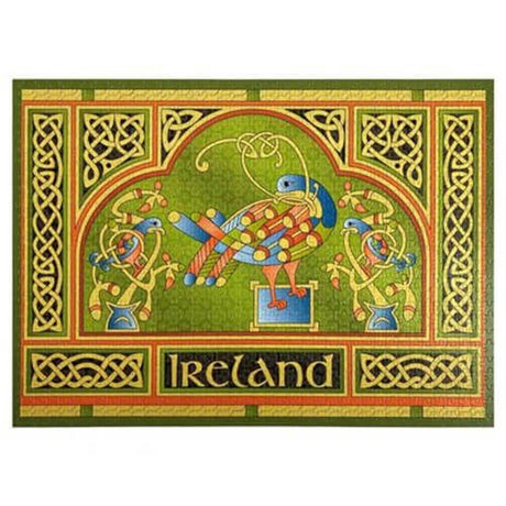 CL-79-453 1000 Piece Jigsaw Puzzle with Celtic Peacock Design Creative Irish gift