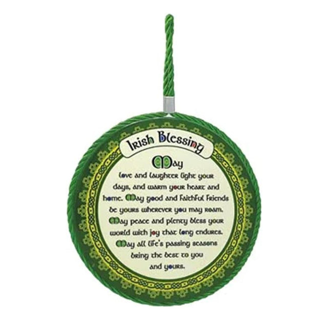 CL-87-445 Shamrock Design Irish Blessing Rope Plaque Creative Irish Gifts
