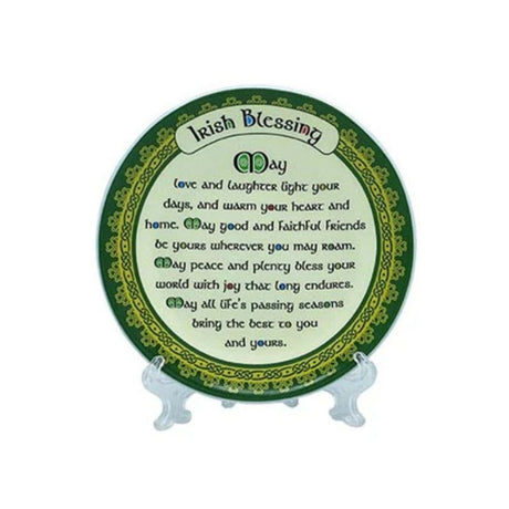 CL-87-543 Bone China Plate with Heartfelt Irish Blessing Creative Irish Gifts
