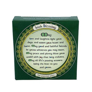 CL-87-543 Bone China Plate with Heartfelt Irish Blessing Creative Irish Gifts

