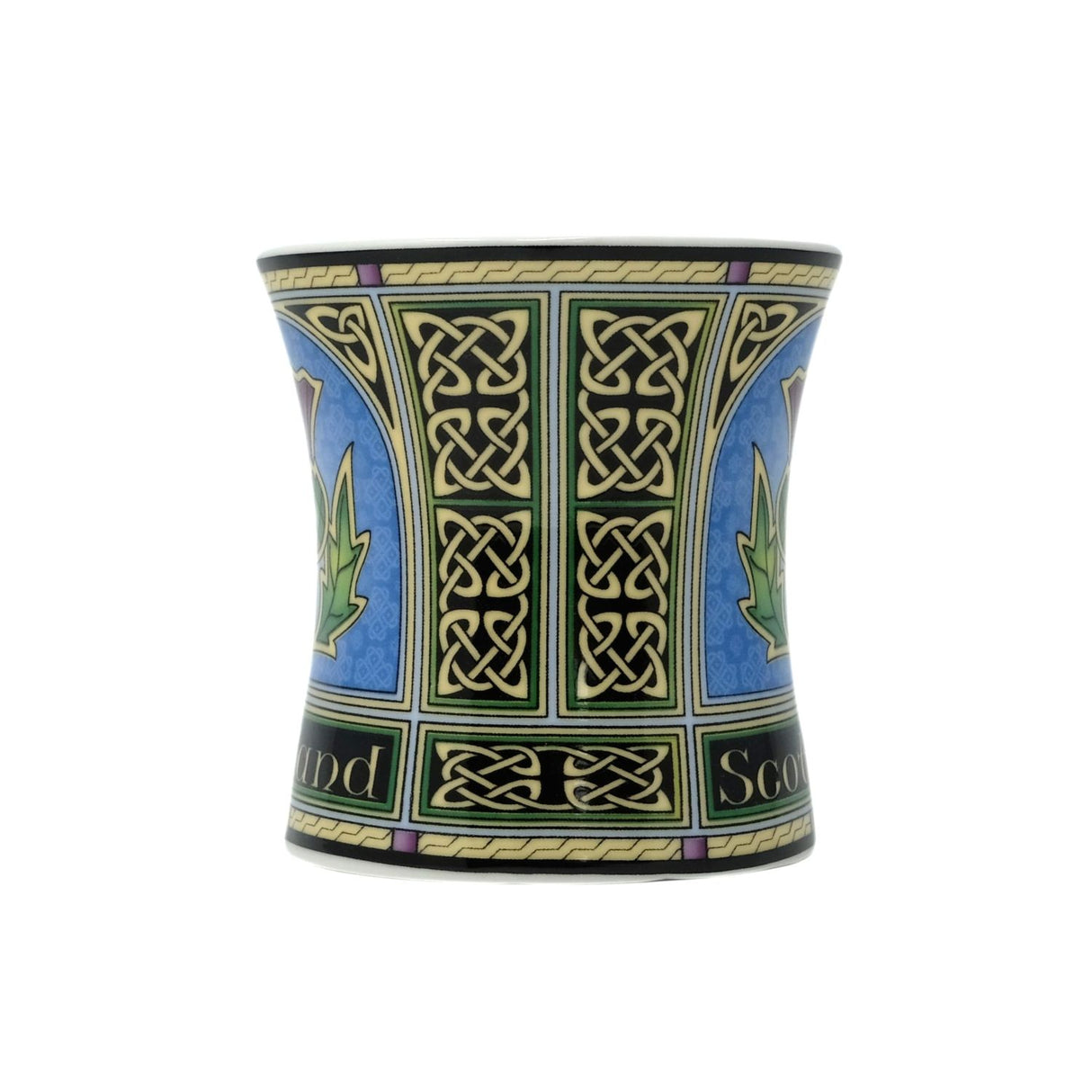 Bone China Scottish Purple Thistle Coffee Mug-Creative Irish gift Side View