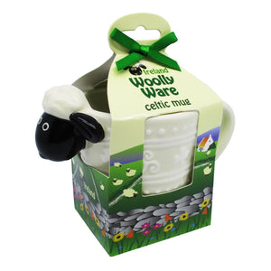 CL-97-12 Woolly Ware Handpainted Ceramic Irish Sheep Mug  Creative Irish Gifts

