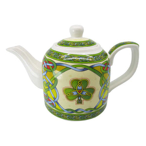 CL-TeaSet40 Irish Tea Set with Shamrock Design Teapot Creative Irish Gifts