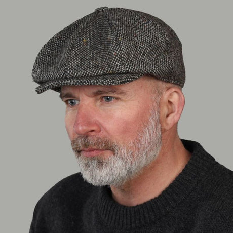 Irish Wool Tweed Newsboy Cap Grey Creative Irish Gift