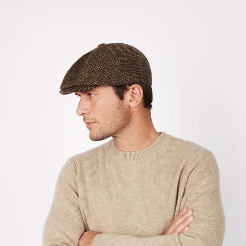 Irish Wool Tweed Newsboy Cap Brown Creative Irish Gift
