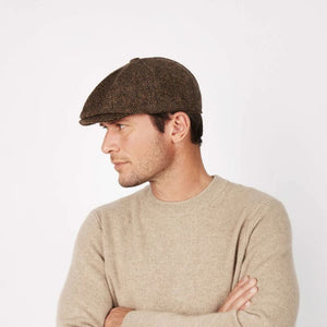 Irish Wool Tweed Newsboy Cap Brown Creative Irish Gift