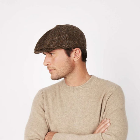 Irish Wool Tweed Newsboy Cap Brown Creative Irish Gift