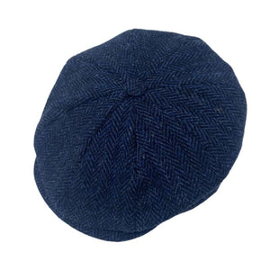 Irish Wool Tweed Newsboy Cap Blue Creative Irish Gift