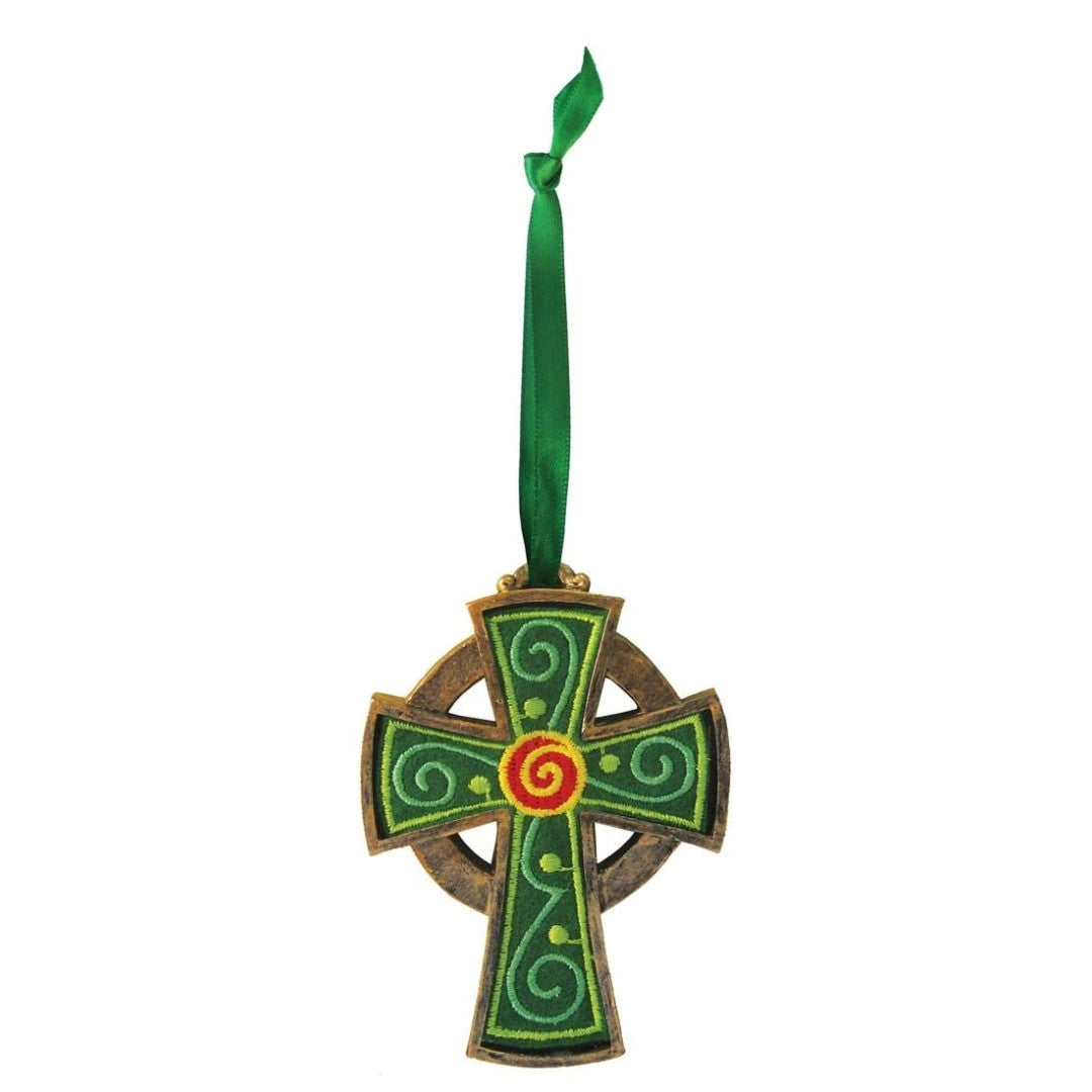 CS-0082-58 Hand Painted Embroidered Celtic Cross Hanging Ornament Creative Irish gift
