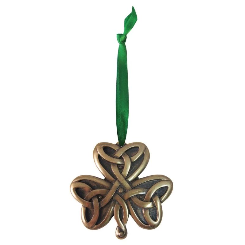Bronze Plated Shamrock Christmas Tree Ornament Creative Irish Gifts