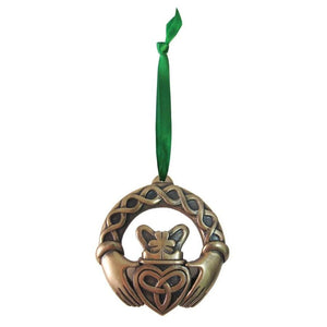 Bronze Plated Irish Claddagh Christmas Tree Ornament Creative Irish Gifts