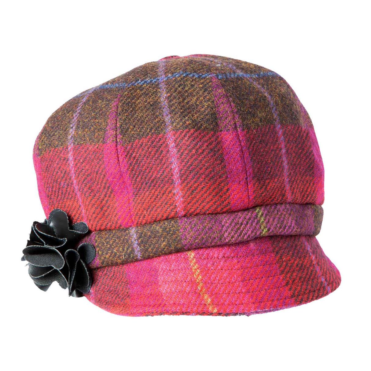 Women's Pink Plaid Newsboy Cap - Creative Irish Gifts