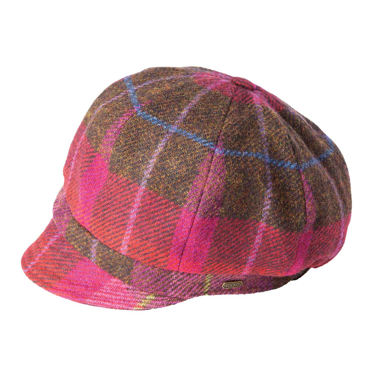 Women's Pink Plaid Newsboy Cap - Creative Irish Gifts