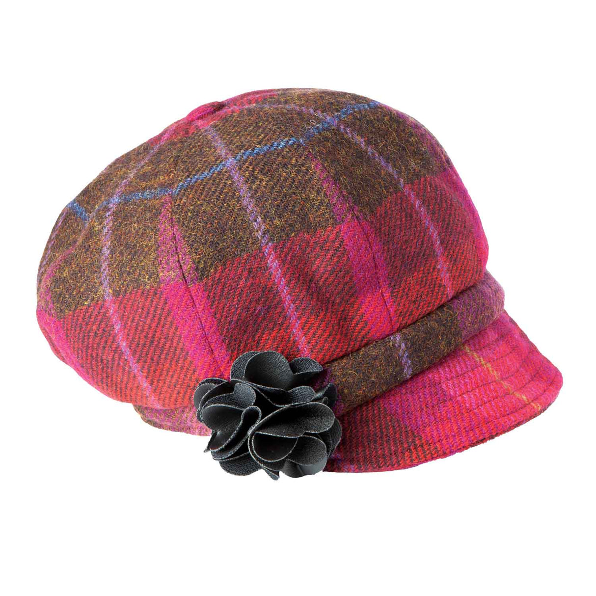 Women's Pink Plaid Newsboy Cap - Creative Irish Gifts