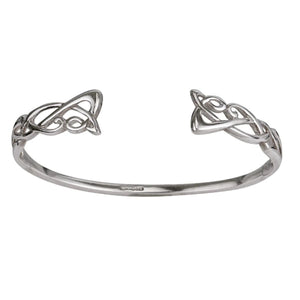 Celtic Weave Cuff Bracelet Front View Creative Irish Gifts