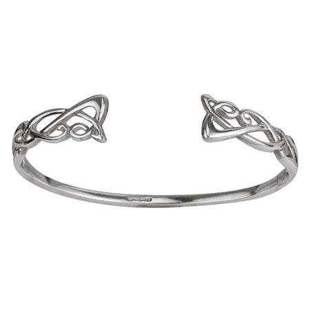 Celtic Weave Cuff Bracelet Front View Creative Irish Gifts