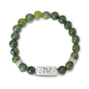 Connemara Marble Beads Bracelet, Joy Charm-Creative Irish gift