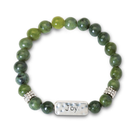 Connemara Marble Beads Bracelet, Joy Charm-Creative Irish gift