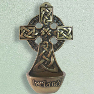 DG802 Bronze Irish Cross Holy FontCreative Irish Gifts.com