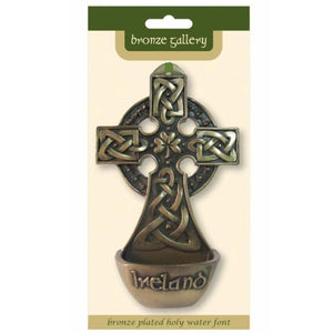 DG802 Bronze Irish Cross Holy FontCreative Irish Gifts.com