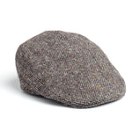 Men's Handcrafted Donegal Tweed Driving Cap Grey Creative Irish Gift