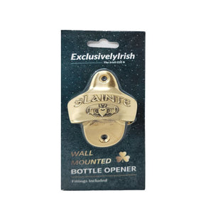 Premium Irish Claddagh Bottle Opener- Polished Brass  Creative Irish Gifts