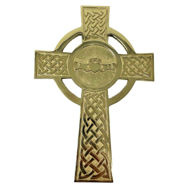 Brass Claddagh Celtic Cross Creative Irish Gift