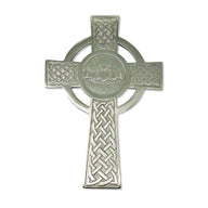 Brass Claddagh Celtic Cross Satin Nickel Creative Irish Gift