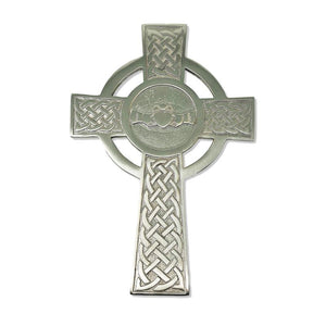 Brass Claddagh Celtic Cross Satin Nickel Creative Irish Gift