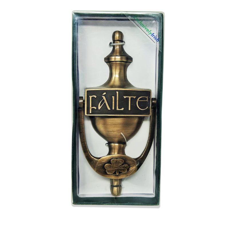 Antique Irish Failte Door Knocker Antique brass  Creative Irish Gifts