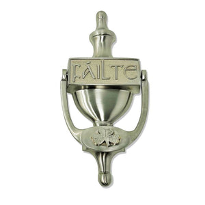 Antique Irish Failte Door Knocker -   Satin Nickel Creative Irish Gifts