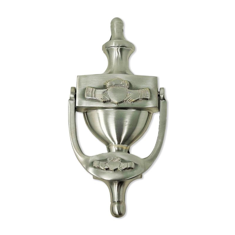 Irish Claddagh Brass Door Knocker- Satin Nickel Creative Irish Gifts
