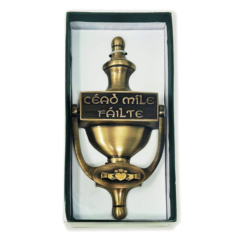 Cead Mile Failte Claddagh Door Knocker Pewter Antique brass Creative Irish Gifts