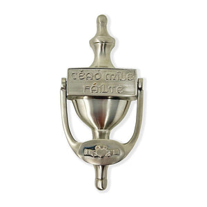 Cead Mile Failte Claddagh Door Knocker Pewter Satin Nickel Creative Irish Gifts