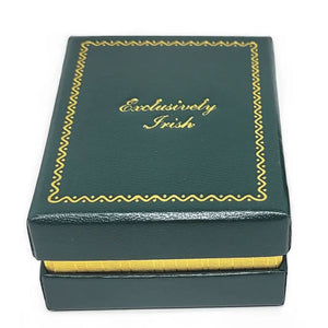 EI-JL-Set33-EG Silver Claddagh Green Garnet Necklace Creative Irish Gifts Box
