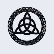 Trinity Knot Wall Hanger, Black Metal  Creative Irish Gifts