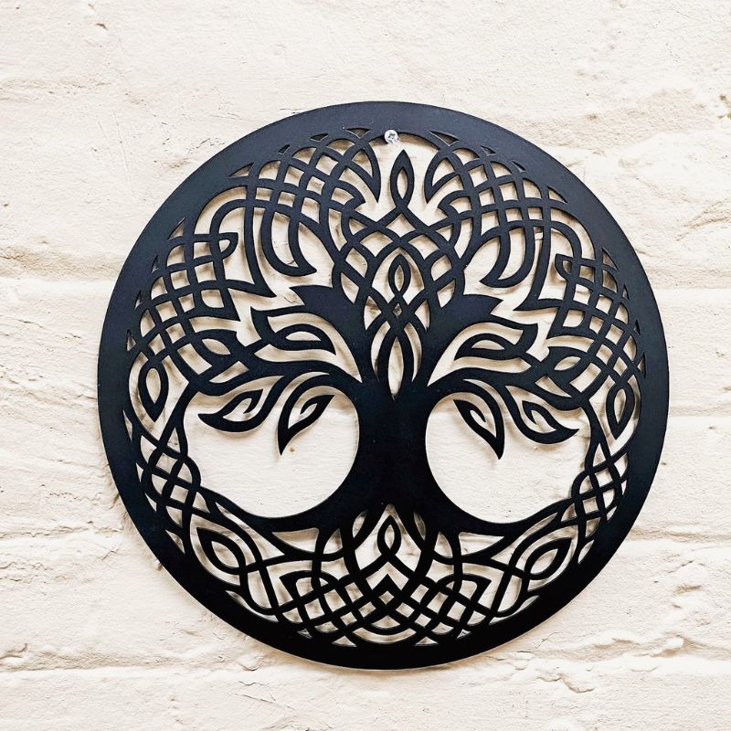 Tree of Life Wall Hanger, Black Metal Creative Irish Gifts