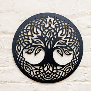 Tree of Life Wall Hanger, Black Metal Creative Irish Gifts