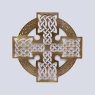 Celtic Cross Wall Hanger, Antique Brass Creative Irish Gifts