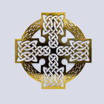 Celtic Cross Wall Hanger, Polished Brass Creative Irish Gifts