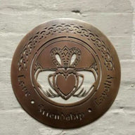 Claddagh Wall Hanger, Antique Brass - Creative Irish Gifts