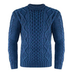 Men's Fisherman Cable Knit Sweater, Navy - Creative Irish Gifts