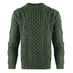 Fisherman Cable Knit Round Neck Sweater
