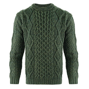 Fisherman Cable Knit Round Neck Sweater