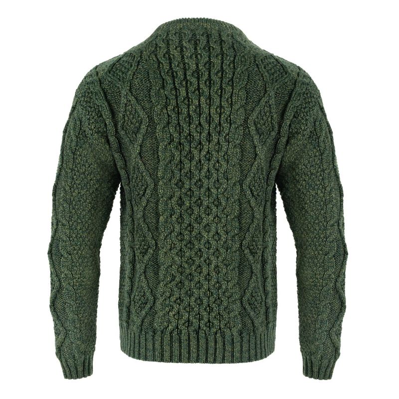 Fisherman Cable Knit Round Neck Sweater