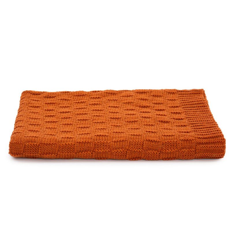 Aran Checkered Throw Blanket Savanna  Creative Irish Gifts
